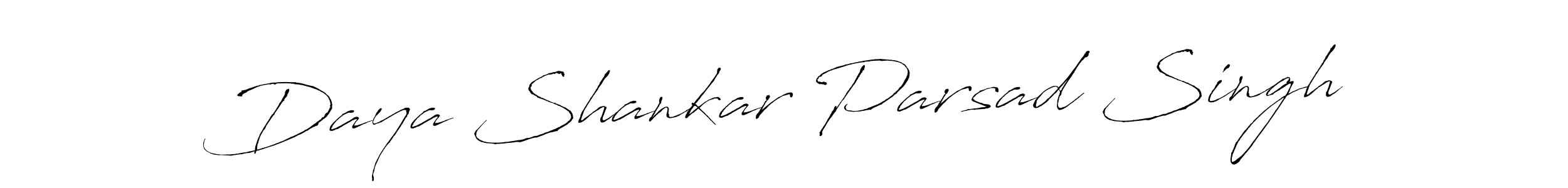 Design your own signature with our free online signature maker. With this signature software, you can create a handwritten (Antro_Vectra) signature for name Daya Shankar Parsad Singh. Daya Shankar Parsad Singh signature style 6 images and pictures png