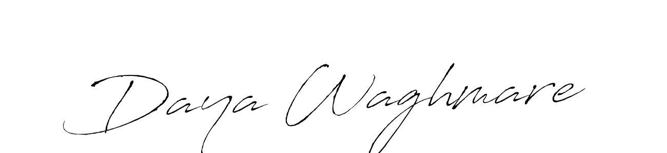 Design your own signature with our free online signature maker. With this signature software, you can create a handwritten (Antro_Vectra) signature for name Daya Waghmare. Daya Waghmare signature style 6 images and pictures png