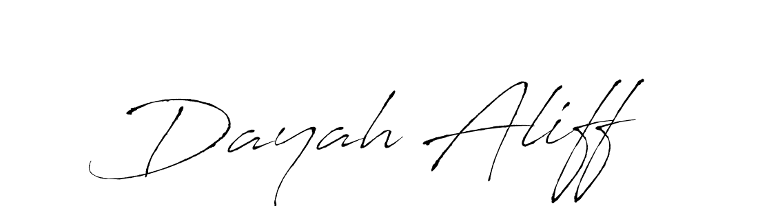 Also You can easily find your signature by using the search form. We will create Dayah Aliff name handwritten signature images for you free of cost using Antro_Vectra sign style. Dayah Aliff signature style 6 images and pictures png