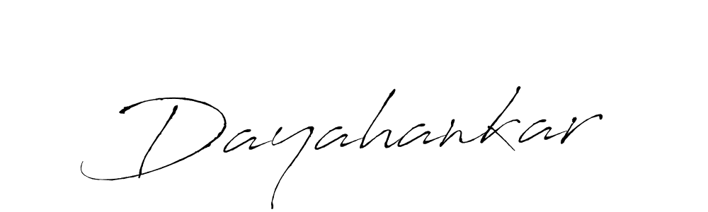 Design your own signature with our free online signature maker. With this signature software, you can create a handwritten (Antro_Vectra) signature for name Dayahankar. Dayahankar signature style 6 images and pictures png