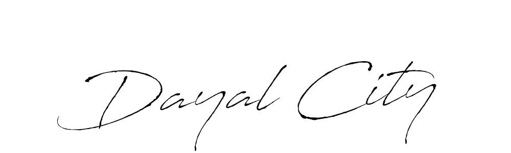 Create a beautiful signature design for name Dayal City. With this signature (Antro_Vectra) fonts, you can make a handwritten signature for free. Dayal City signature style 6 images and pictures png