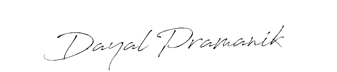 How to make Dayal Pramanik name signature. Use Antro_Vectra style for creating short signs online. This is the latest handwritten sign. Dayal Pramanik signature style 6 images and pictures png