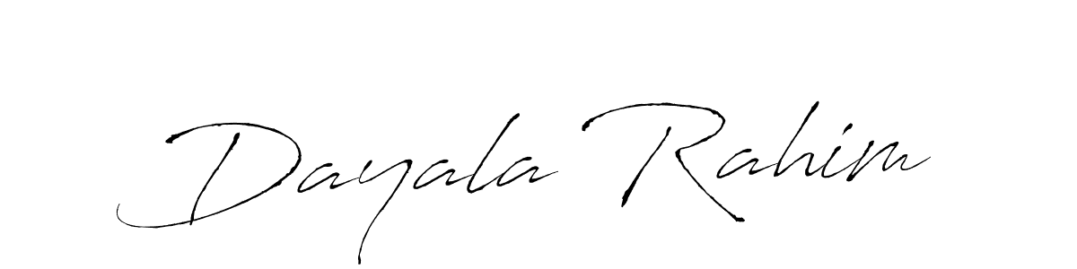 The best way (Antro_Vectra) to make a short signature is to pick only two or three words in your name. The name Dayala Rahim include a total of six letters. For converting this name. Dayala Rahim signature style 6 images and pictures png