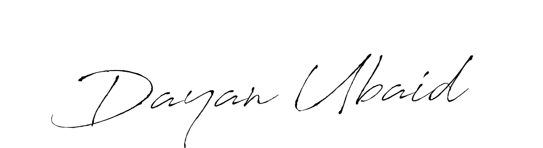 Make a beautiful signature design for name Dayan Ubaid. With this signature (Antro_Vectra) style, you can create a handwritten signature for free. Dayan Ubaid signature style 6 images and pictures png