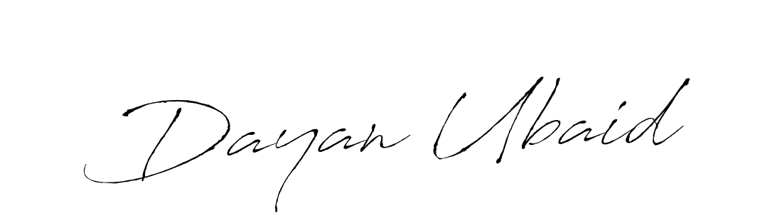 Make a beautiful signature design for name Dayan Ubaid. With this signature (Antro_Vectra) style, you can create a handwritten signature for free. Dayan Ubaid signature style 6 images and pictures png