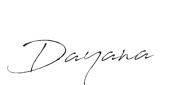Design your own signature with our free online signature maker. With this signature software, you can create a handwritten (Antro_Vectra) signature for name Dayana. Dayana signature style 6 images and pictures png