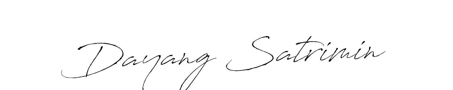 It looks lik you need a new signature style for name Dayang Satrimin. Design unique handwritten (Antro_Vectra) signature with our free signature maker in just a few clicks. Dayang Satrimin signature style 6 images and pictures png