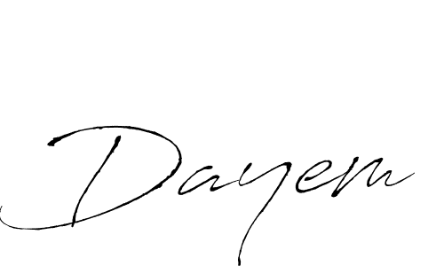 Design your own signature with our free online signature maker. With this signature software, you can create a handwritten (Antro_Vectra) signature for name Dayem. Dayem signature style 6 images and pictures png