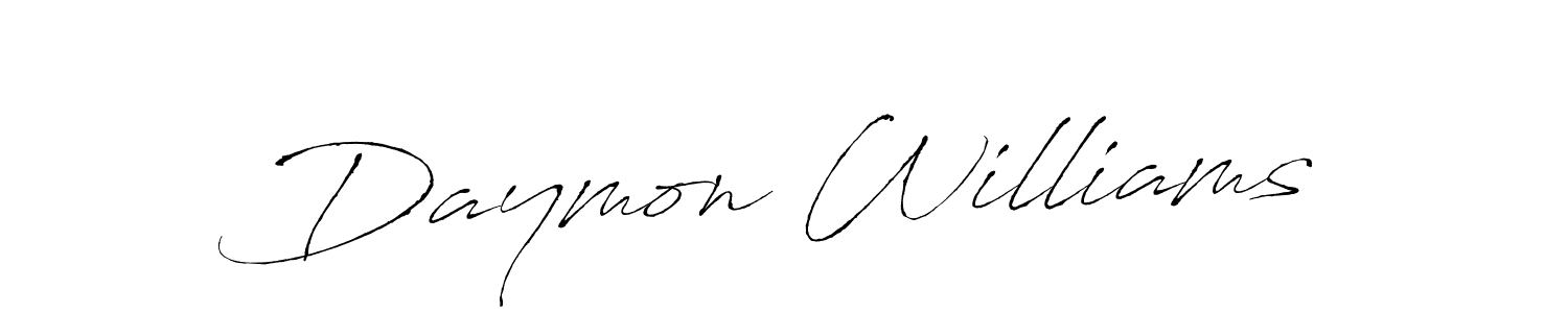 Use a signature maker to create a handwritten signature online. With this signature software, you can design (Antro_Vectra) your own signature for name Daymon Williams. Daymon Williams signature style 6 images and pictures png