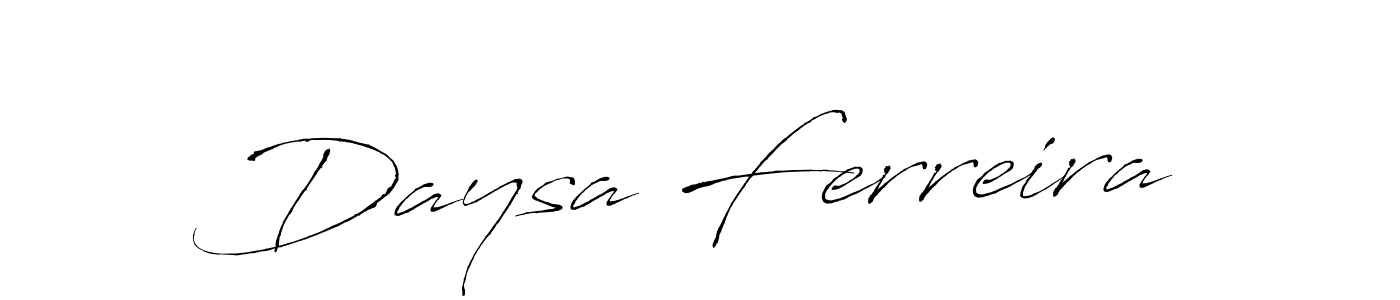 Daysa Ferreira stylish signature style. Best Handwritten Sign (Antro_Vectra) for my name. Handwritten Signature Collection Ideas for my name Daysa Ferreira. Daysa Ferreira signature style 6 images and pictures png