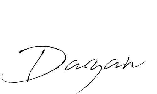 Create a beautiful signature design for name Dazan. With this signature (Antro_Vectra) fonts, you can make a handwritten signature for free. Dazan signature style 6 images and pictures png