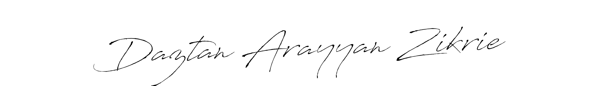 How to make Daztan Arayyan Zikrie signature? Antro_Vectra is a professional autograph style. Create handwritten signature for Daztan Arayyan Zikrie name. Daztan Arayyan Zikrie signature style 6 images and pictures png
