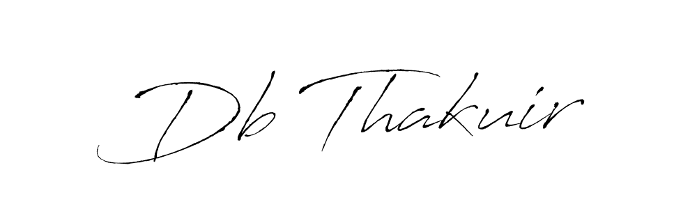 Make a beautiful signature design for name Db Thakuir. With this signature (Antro_Vectra) style, you can create a handwritten signature for free. Db Thakuir signature style 6 images and pictures png