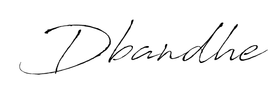 A classic penmanship look for Dbandhe. The Antro_Vectra font brings timeless elegance and confidence to every signed document. Dbandhe signature style 6 images and pictures png