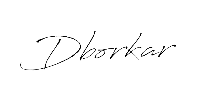 Use a signature maker to create a handwritten signature online. With this signature software, you can design (Antro_Vectra) your own signature for name Dborkar. Dborkar signature style 6 images and pictures png