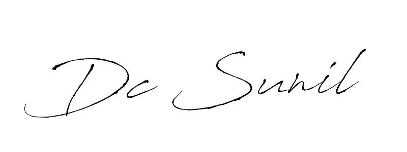 Use a signature maker to create a handwritten signature online. With this signature software, you can design (Antro_Vectra) your own signature for name Dc Sunil. Dc Sunil signature style 6 images and pictures png