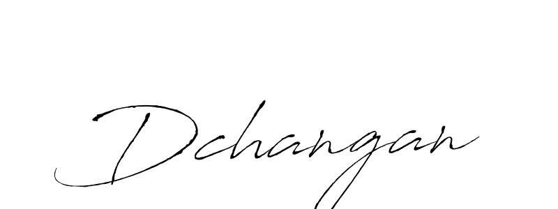 Make a beautiful signature design for name Dchangan. With this signature (Antro_Vectra) style, you can create a handwritten signature for free. Dchangan signature style 6 images and pictures png