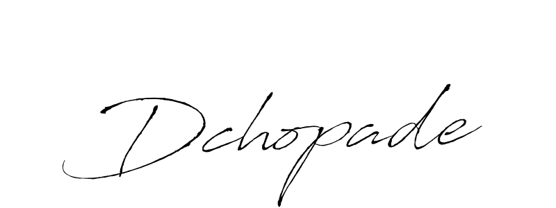Antro_Vectra is a professional signature style that is perfect for those who want to add a touch of class to their signature. It is also a great choice for those who want to make their signature more unique. Get Dchopade name to fancy signature for free. Dchopade signature style 6 images and pictures png