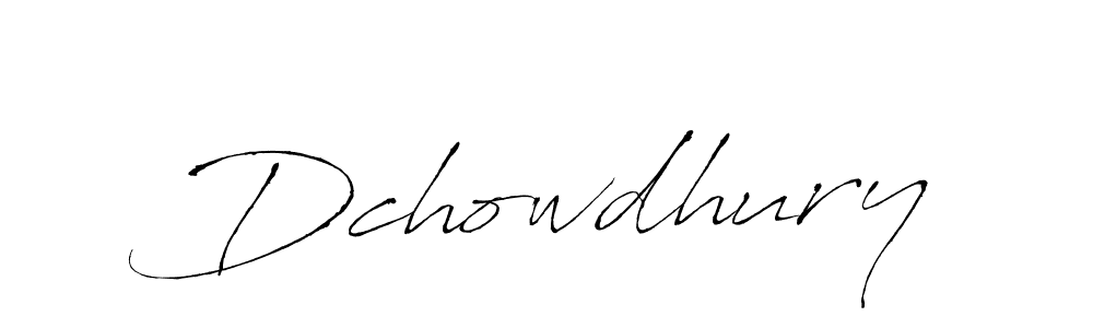 Create a beautiful signature design for name Dchowdhury. With this signature (Antro_Vectra) fonts, you can make a handwritten signature for free. Dchowdhury signature style 6 images and pictures png