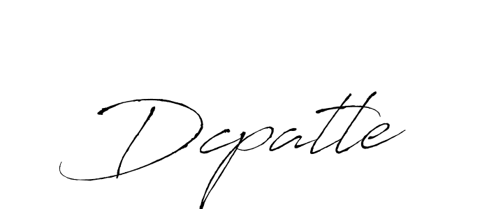 Dcpatle stylish signature style. Best Handwritten Sign (Antro_Vectra) for my name. Handwritten Signature Collection Ideas for my name Dcpatle. Dcpatle signature style 6 images and pictures png