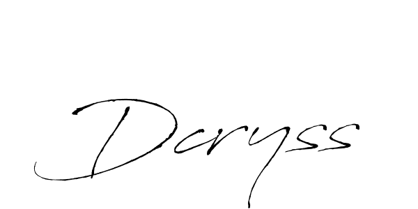 The best way (Antro_Vectra) to make a short signature is to pick only two or three words in your name. The name Dcryss include a total of six letters. For converting this name. Dcryss signature style 6 images and pictures png