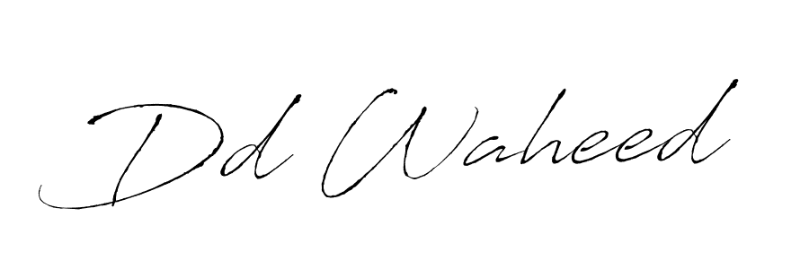 Use a signature maker to create a handwritten signature online. With this signature software, you can design (Antro_Vectra) your own signature for name Dd Waheed. Dd Waheed signature style 6 images and pictures png