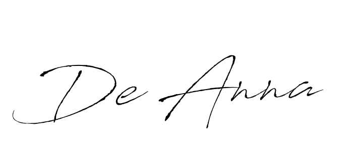 Make a beautiful signature design for name De Anna. With this signature (Antro_Vectra) style, you can create a handwritten signature for free. De Anna signature style 6 images and pictures png