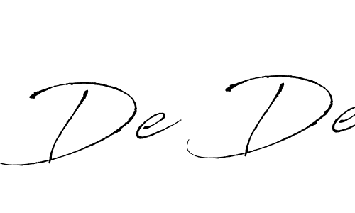 Design your own signature with our free online signature maker. With this signature software, you can create a handwritten (Antro_Vectra) signature for name De De. De De signature style 6 images and pictures png