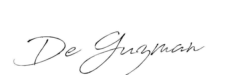 Make a beautiful signature design for name De Guzman. With this signature (Antro_Vectra) style, you can create a handwritten signature for free. De Guzman signature style 6 images and pictures png