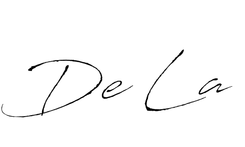 Also You can easily find your signature by using the search form. We will create De La name handwritten signature images for you free of cost using Antro_Vectra sign style. De La signature style 6 images and pictures png