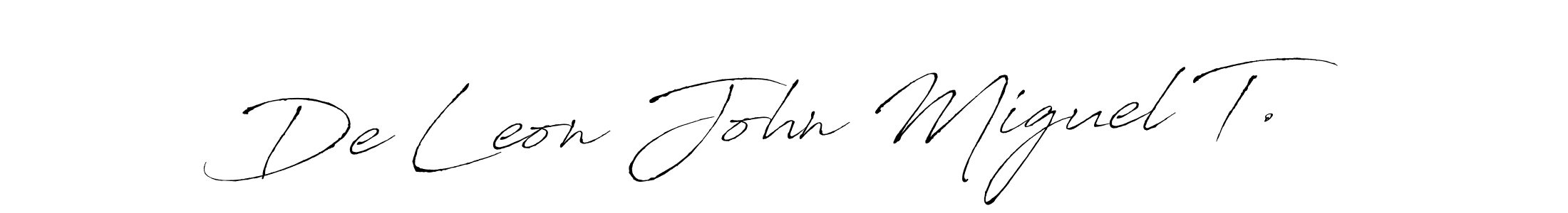 Make a beautiful signature design for name De Leon John Miguel T.. Use this online signature maker to create a handwritten signature for free. De Leon John Miguel T. signature style 6 images and pictures png