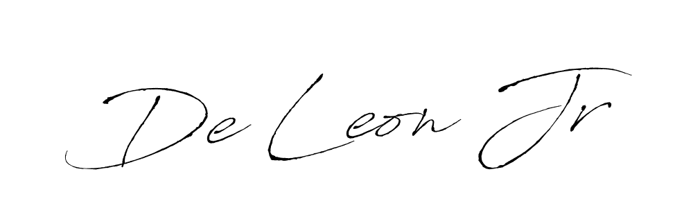 Antro_Vectra is a professional signature style that is perfect for those who want to add a touch of class to their signature. It is also a great choice for those who want to make their signature more unique. Get De Leon Jr name to fancy signature for free. De Leon Jr signature style 6 images and pictures png
