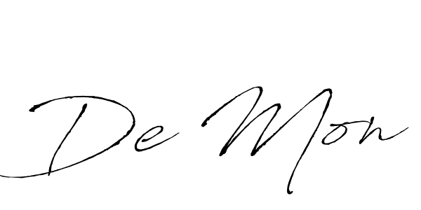How to make De Mon name signature. Use Antro_Vectra style for creating short signs online. This is the latest handwritten sign. De Mon signature style 6 images and pictures png