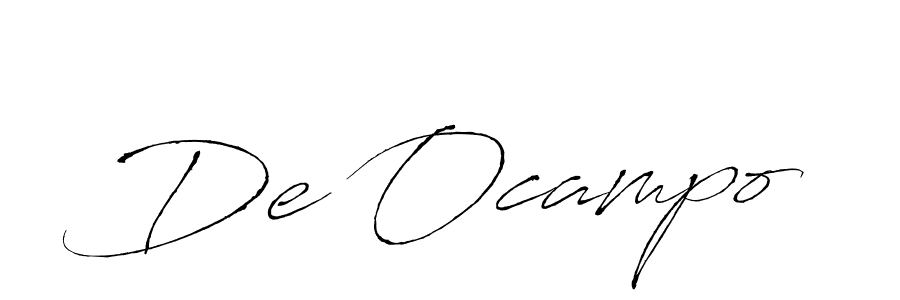 Design your own signature with our free online signature maker. With this signature software, you can create a handwritten (Antro_Vectra) signature for name De Ocampo. De Ocampo signature style 6 images and pictures png