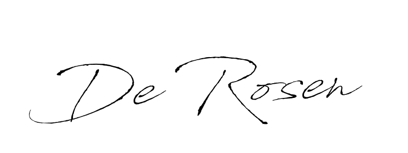 Create a beautiful signature design for name De Rosen. With this signature (Antro_Vectra) fonts, you can make a handwritten signature for free. De Rosen signature style 6 images and pictures png