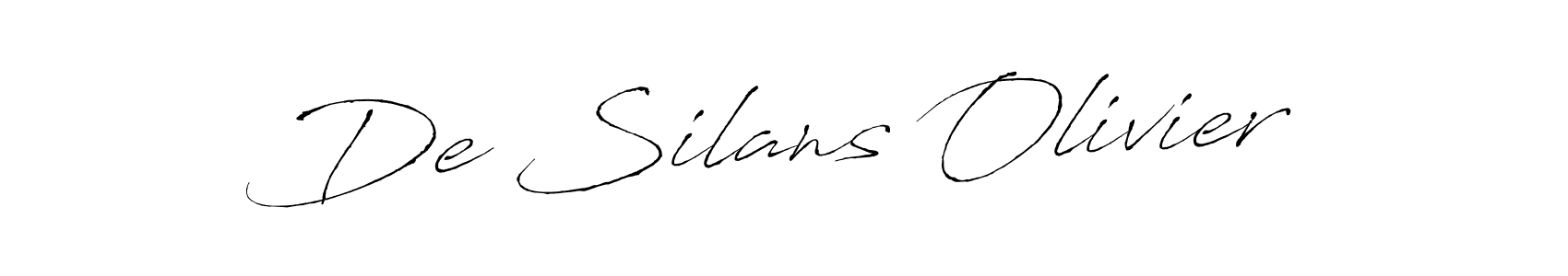 It looks lik you need a new signature style for name De Silans Olivier. Design unique handwritten (Antro_Vectra) signature with our free signature maker in just a few clicks. De Silans Olivier signature style 6 images and pictures png
