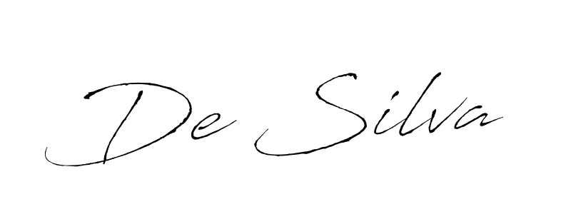 Create a beautiful signature design for name De Silva. With this signature (Antro_Vectra) fonts, you can make a handwritten signature for free. De Silva signature style 6 images and pictures png