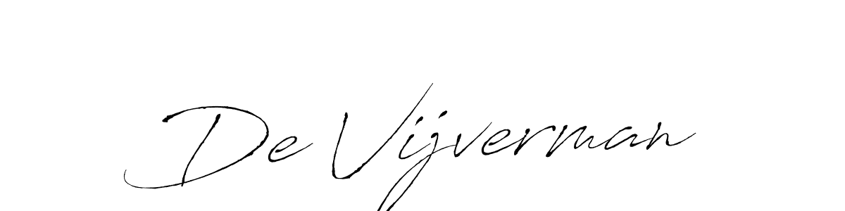 De Vijverman stylish signature style. Best Handwritten Sign (Antro_Vectra) for my name. Handwritten Signature Collection Ideas for my name De Vijverman. De Vijverman signature style 6 images and pictures png