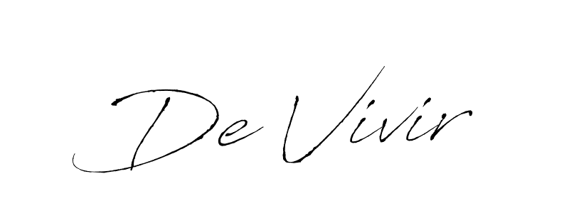 Make a beautiful signature design for name De Vivir. With this signature (Antro_Vectra) style, you can create a handwritten signature for free. De Vivir signature style 6 images and pictures png