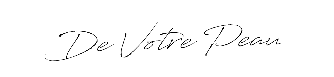 How to Draw De Votre Peau signature style? Antro_Vectra is a latest design signature styles for name De Votre Peau. De Votre Peau signature style 6 images and pictures png