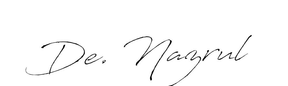 How to make De. Nazrul signature? Antro_Vectra is a professional autograph style. Create handwritten signature for De. Nazrul name. De. Nazrul signature style 6 images and pictures png