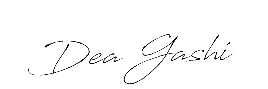 Design your own signature with our free online signature maker. With this signature software, you can create a handwritten (Antro_Vectra) signature for name Dea Gashi. Dea Gashi signature style 6 images and pictures png