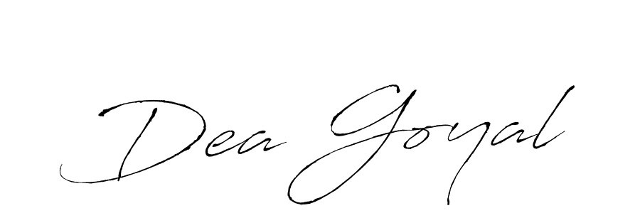 Make a beautiful signature design for name Dea Goyal. With this signature (Antro_Vectra) style, you can create a handwritten signature for free. Dea Goyal signature style 6 images and pictures png
