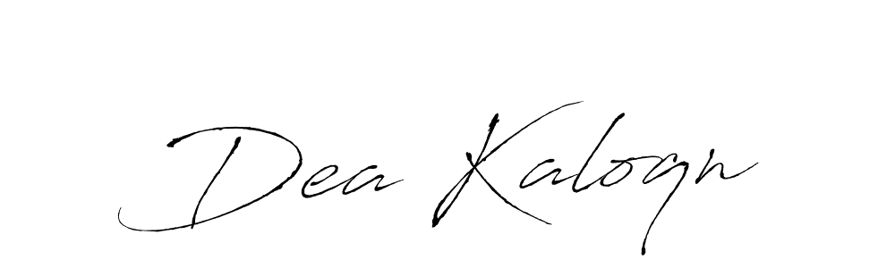 How to make Dea Kaloqn signature? Antro_Vectra is a professional autograph style. Create handwritten signature for Dea Kaloqn name. Dea Kaloqn signature style 6 images and pictures png
