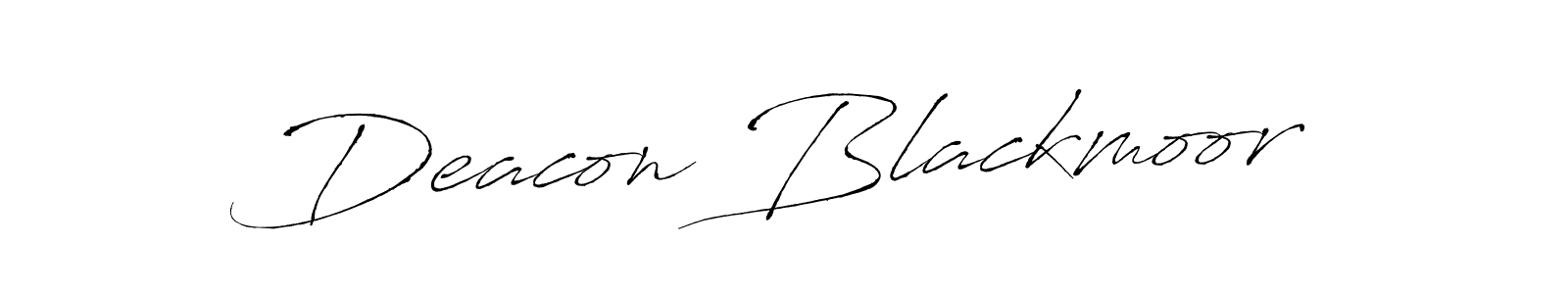 Design your own signature with our free online signature maker. With this signature software, you can create a handwritten (Antro_Vectra) signature for name Deacon Blackmoor. Deacon Blackmoor signature style 6 images and pictures png