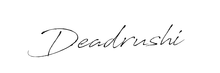 It looks lik you need a new signature style for name Deadrushi. Design unique handwritten (Antro_Vectra) signature with our free signature maker in just a few clicks. Deadrushi signature style 6 images and pictures png