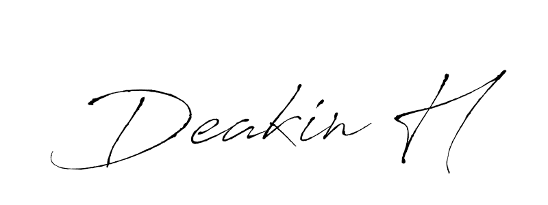 Create a beautiful signature design for name Deakin H. With this signature (Antro_Vectra) fonts, you can make a handwritten signature for free. Deakin H signature style 6 images and pictures png