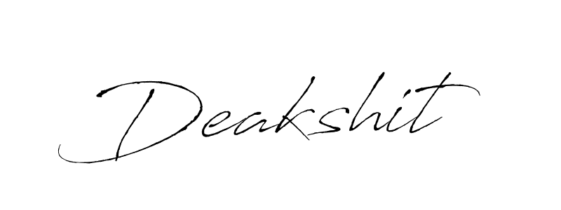 How to make Deakshit signature? Antro_Vectra is a professional autograph style. Create handwritten signature for Deakshit name. Deakshit signature style 6 images and pictures png