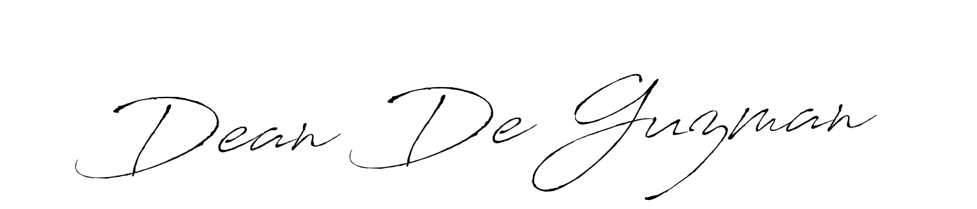 Make a beautiful signature design for name Dean De Guzman. With this signature (Antro_Vectra) style, you can create a handwritten signature for free. Dean De Guzman signature style 6 images and pictures png