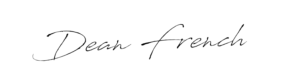 How to make Dean French signature? Antro_Vectra is a professional autograph style. Create handwritten signature for Dean French name. Dean French signature style 6 images and pictures png